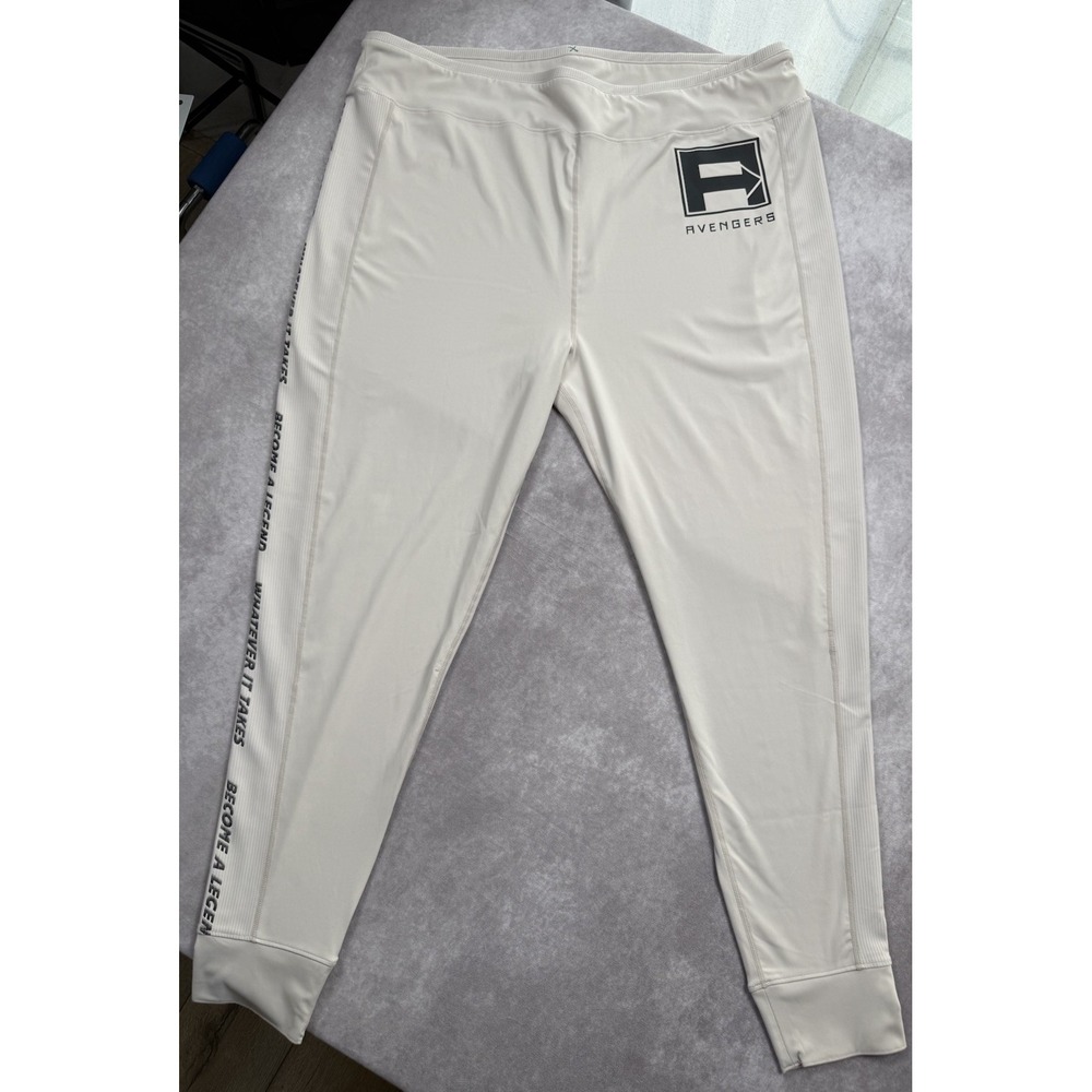 NWT Marvel Disney Avengers Men's Sz‎ 2xl Beige Jogger Legend Logo Athleisure